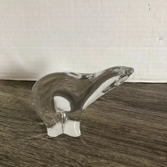 Vtg Hand Blown Art Glass  Polar Bear - Picture 1 of 12